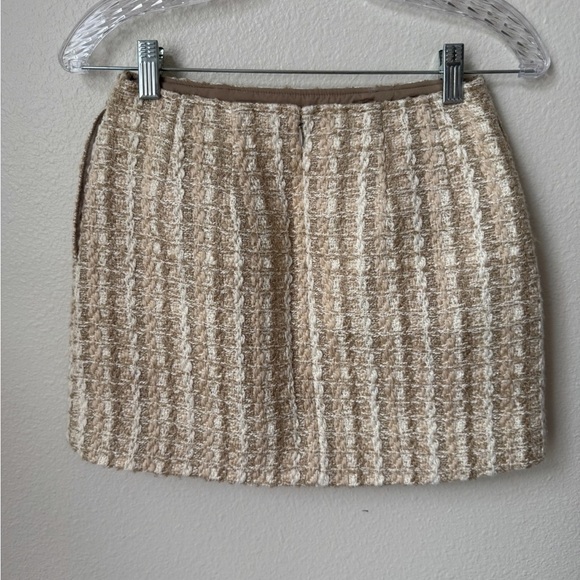Moussy Nep Wool Tweed Mini Skirt Size 1 Small - Picture 3 of 6